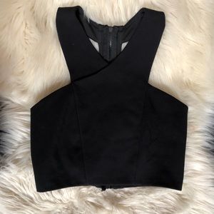 Express black going out crop top